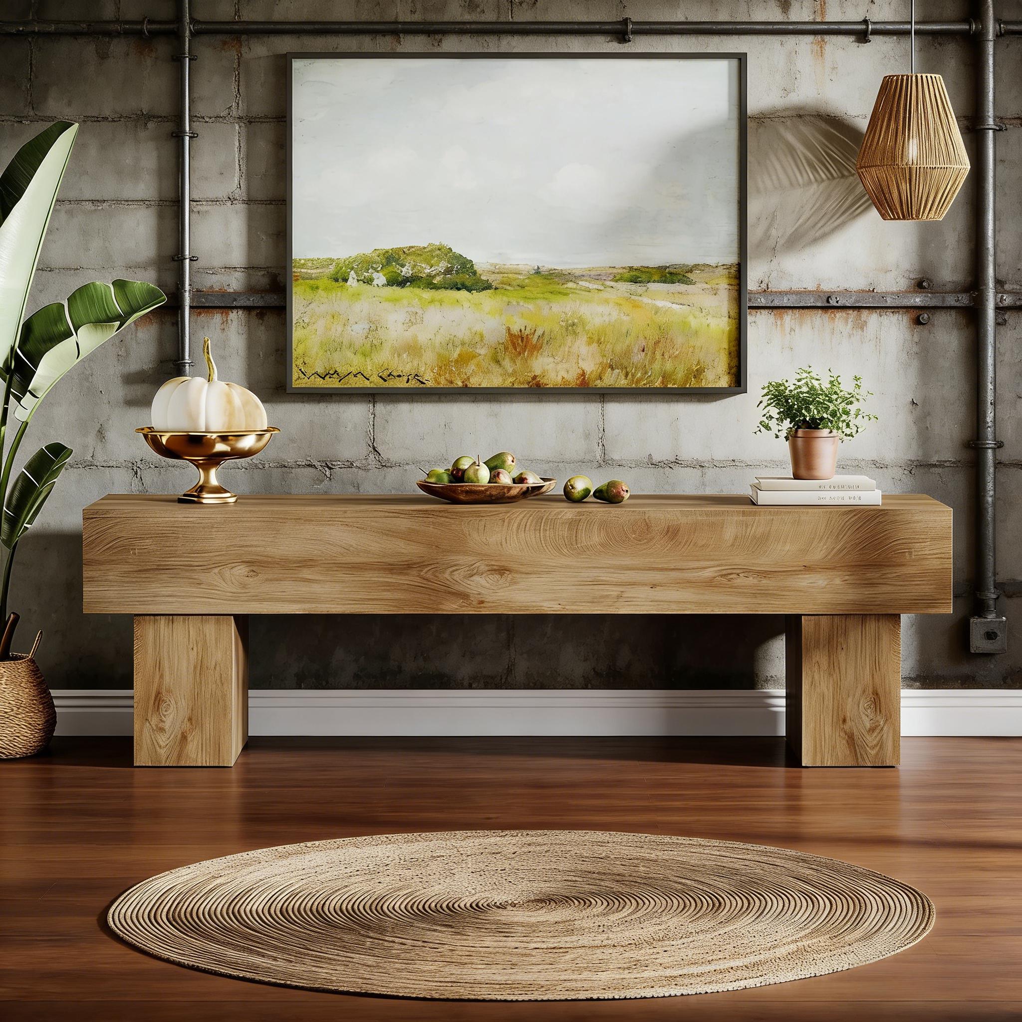 Farmhouse Tv Stand Media Console Table Entertainment Center_voghion.com